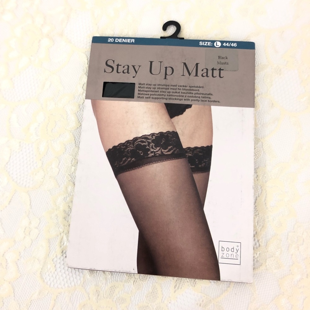 Body zone stay up thigh high stockings